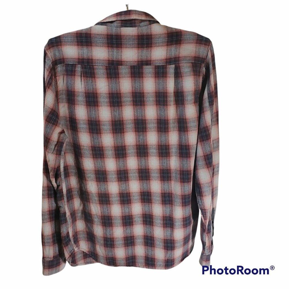 Comune | Red Plaid Button Down Shirt | Size Medium - Picture 4 of 7